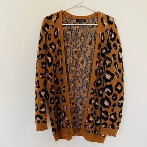 Leopard Print Slouchy Cardigan